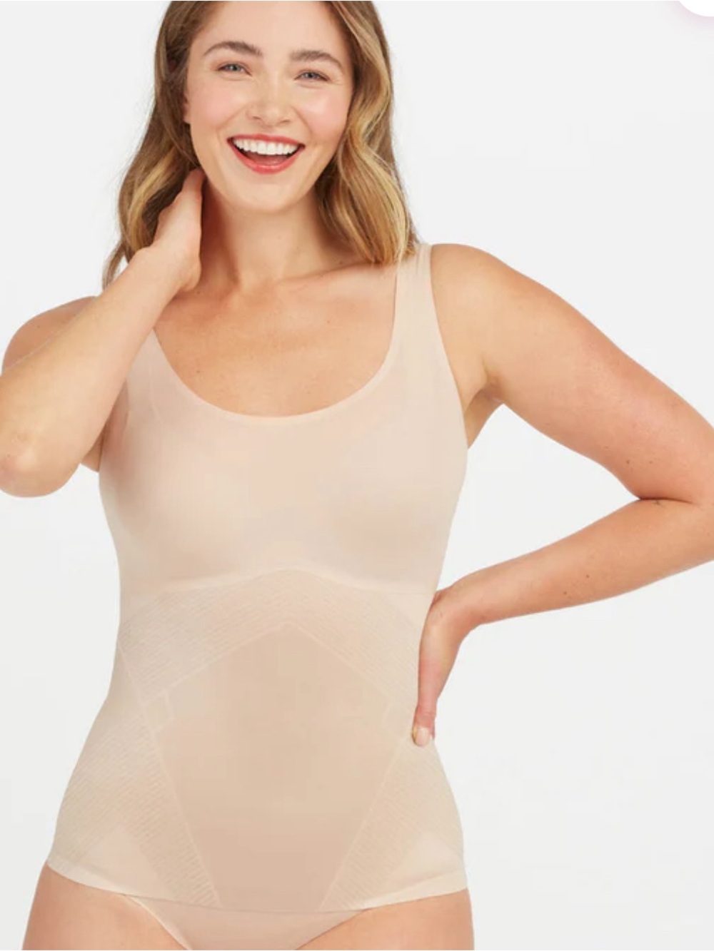 Spanx Thinstincts tank top cream color size medium
